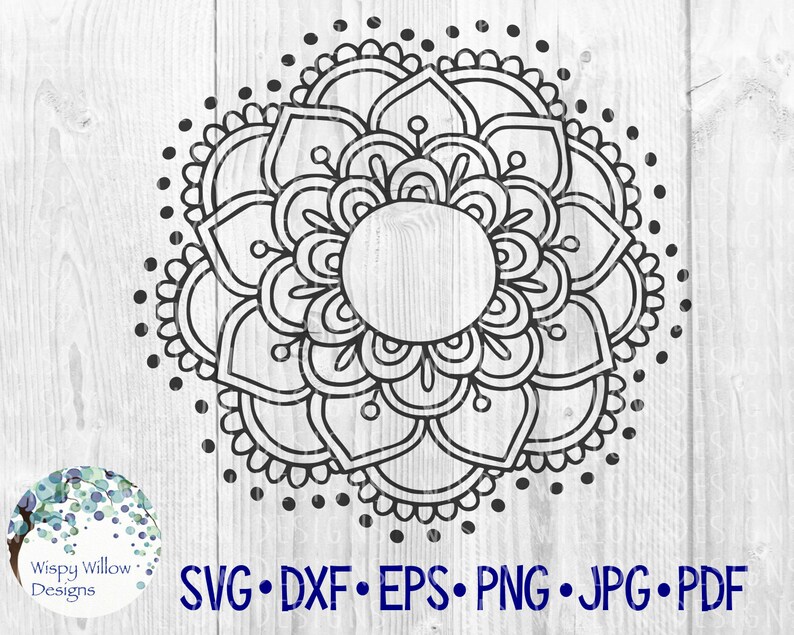Download Mandala Border for Monogram or Name SVG DXF png PDF jpg | Etsy