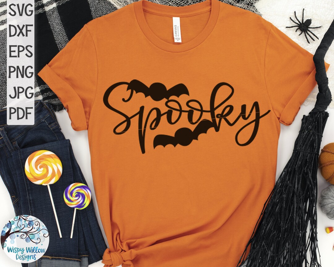 Spooky SVG for Cricut Cute Women's Halloween Shirt Design Etsy
