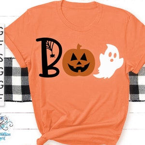 Boo SVG, Halloween Svg, Boo with Ghost Svg, Boo with Pumpkin Png, Boo Shirt Design Svg, Boo with Spider Svg, Halloween Cricut Svg, Boo Decal