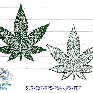 Mandala Marijuana Leaf SVG, DXF, Png, Mandala Svg, Marijuana, Erbaccia, Boho, Hippie, Marijuana Mandala Svg, Cricut, Mandala Cut File, Decalcomania