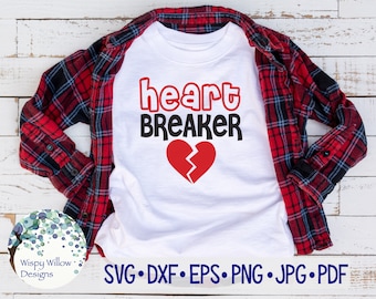 Herz brecher SVG, Valentinstag, DXF, png, eps, jpg, Junge, Jungen Shirt, Baby, Valentinstag Shirt, Valentinstag, Herz brecher, Aufbügeln, Datei