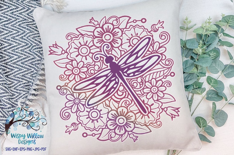 Download Dragonfly Mandala SVG DXF png Dragonfly SVG Dragonfly with ...