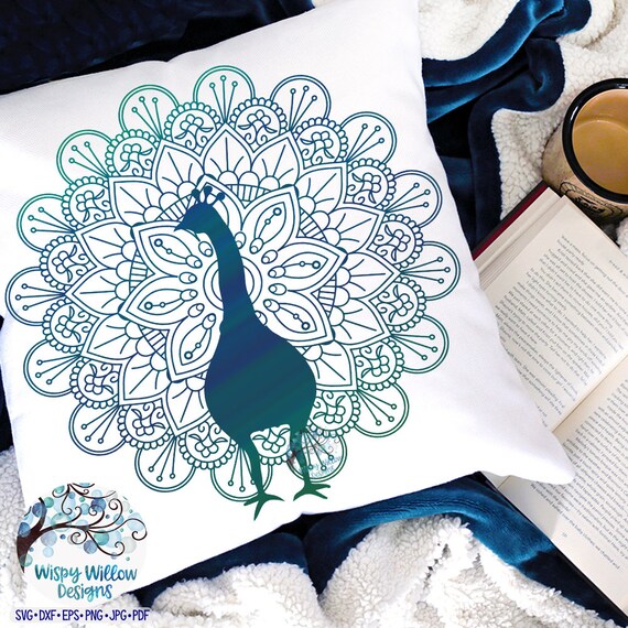 Download Peacock Mandala Svg Dxf Png Eps Mandala Peacock Etsy