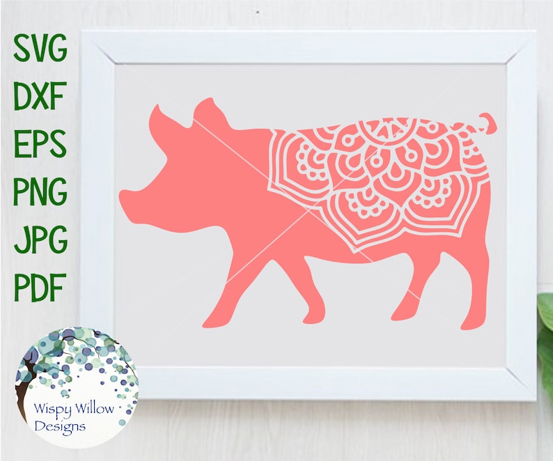 Download Pig Mandala SVG DXF png eps jpg Digital Download File Pig ...