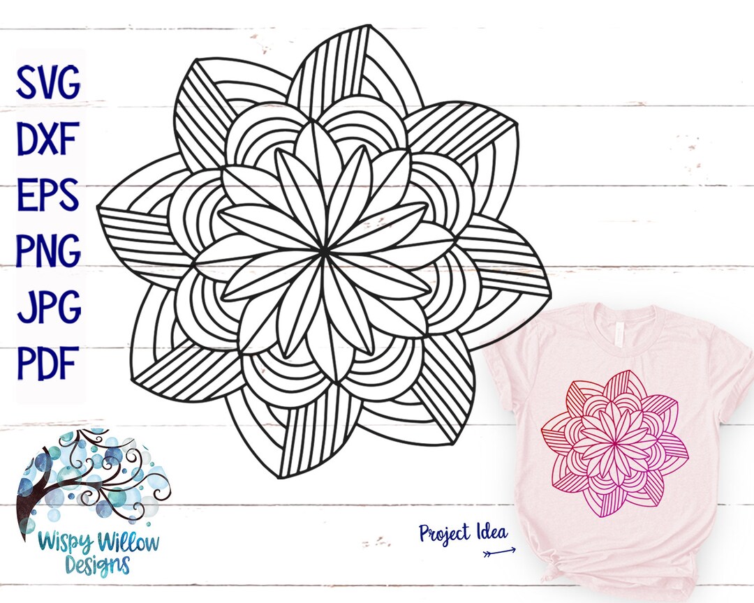 Mandala SVG, DXF, Png, Eps Png, Jpg Digital Download File, Boho, Cricut ...