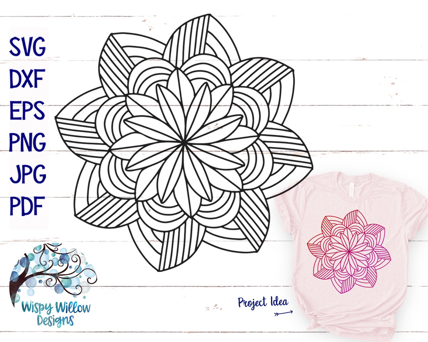 Download Mandala Svg Dxf Png Eps Png Jpg Digital Download File Etsy