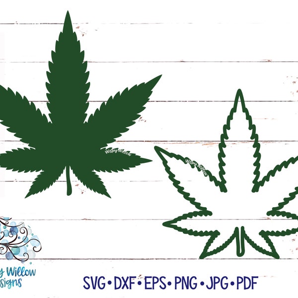 Marijuana Leaf SVG, DXF, Png, Marijuana Leaf Outline Svg, Marijuana, Weed, Boho, Hippie, Marijuana Silhouette, Cricut, Marijuana Decal File
