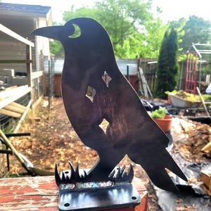 Metal Crow Fence Post Sitter