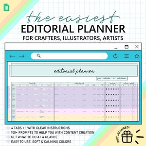 Social media planner per artigiane, illustratrici, artiste su Google Sheets