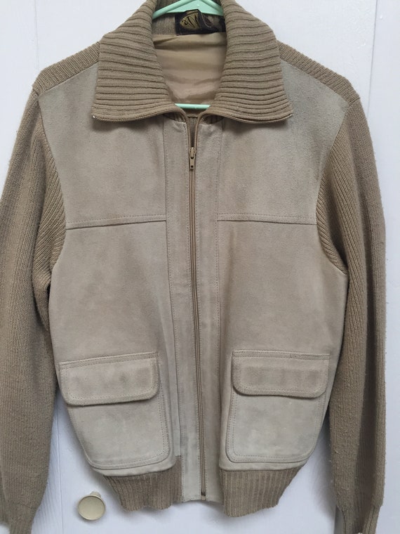 1980s Suede sweater jacket