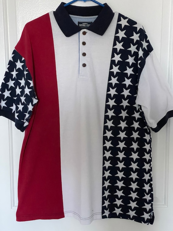 90s Star spangled polo shirt by Natural Issue - image 1