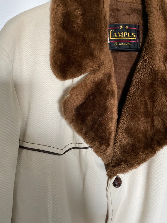 70s fake fur lined car coat by Campus - image 6
