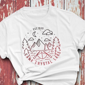 Horror Summer Camp Halloween T-Shirt - Horror Movie Pop Culture Shirt - Summer Camp Crime T - Gift for Horror Movie Lovers - Minimalist Goth