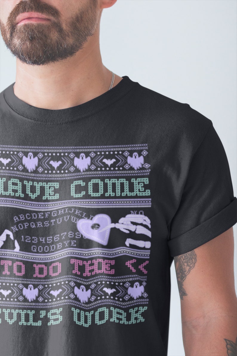Pastel Halloween Shirt - Spooky Cute Witch T-Shirt - Pastel Goth Shirt - Creepy Cute Occult Unisex Shirt - Ugly Halloween Sweater T-Shirt image 6