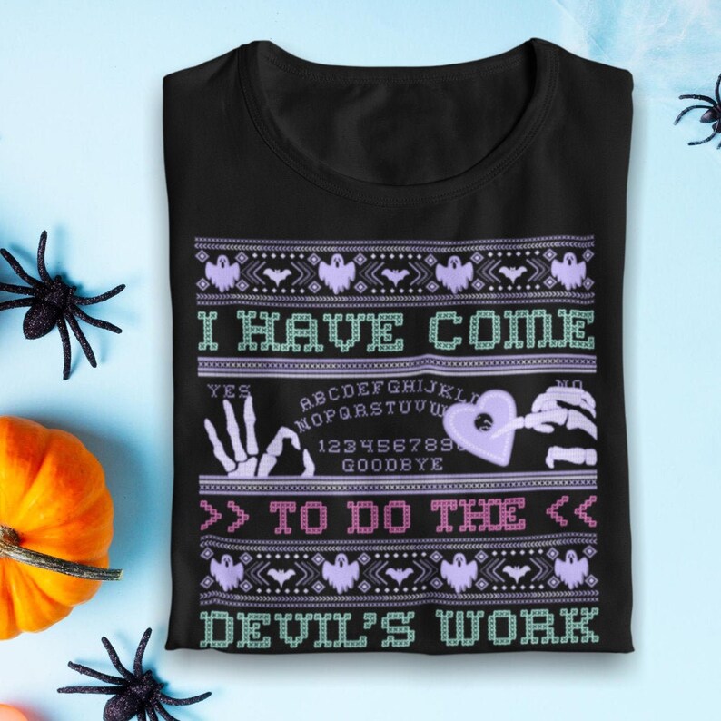 Pastel Halloween Shirt - Spooky Cute Witch T-Shirt - Pastel Goth Shirt - Creepy Cute Occult Unisex Shirt - Ugly Halloween Sweater T-Shirt image 1
