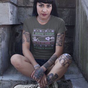 Pastel Halloween Shirt - Spooky Cute Witch T-Shirt - Pastel Goth Shirt - Creepy Cute Occult Unisex Shirt - Ugly Halloween Sweater T-Shirt image 5