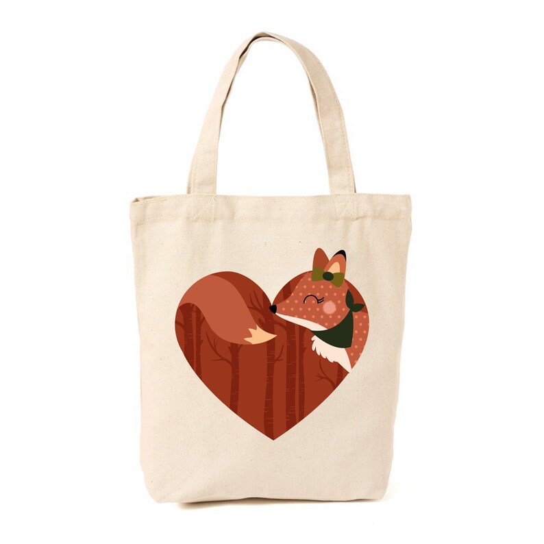 Tote bag wild heart rust