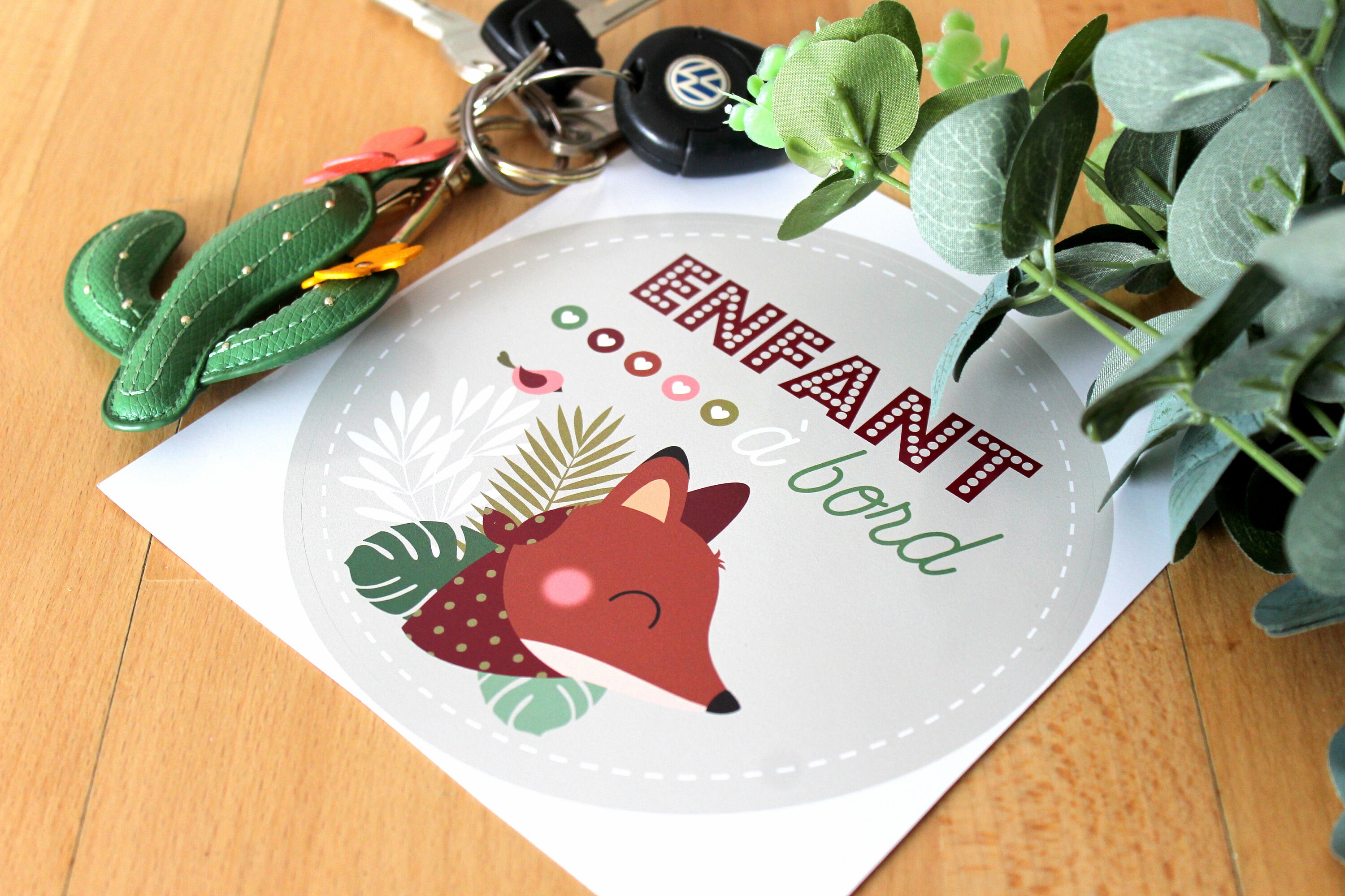 Autocollant Pour Voiture/Renard Garçon