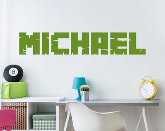 Gamer Name Wandtattoo: Benutzerdefinierte Gaming Zimmer Dekor WW268