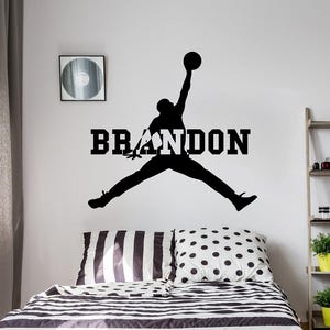 Personalized Basketball Wall Decal: Custom Name Teen Room Decor WW297