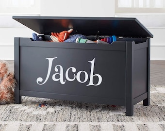 Personalized Kids Name Vinyl Decal: Toy Box Sticker WW 306