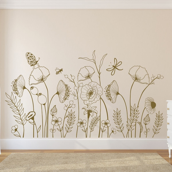 Garden Wall Decals Etsy
