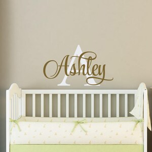 Girls Name Monogram Wall Decal Baby Girl Nursery Decor Kids - Etsy