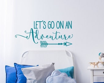 Adventure Awaits Vinyl Wall Decal Art Nursery Quote Removable - Etsy Canada