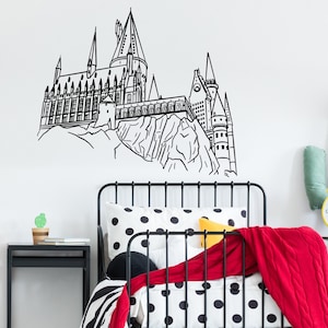 Magic Castle Vinyl Wall Decal: Wizard School Kids Room Decor WW60