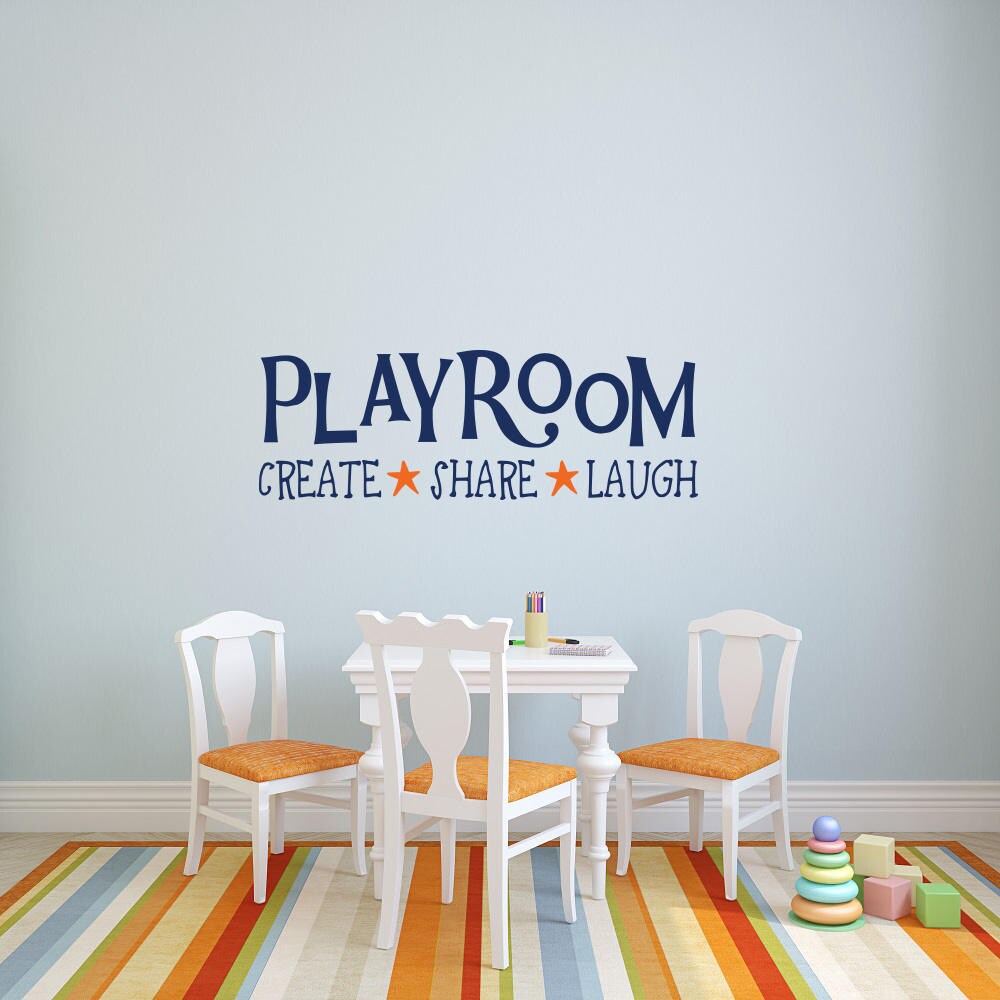 Playroom Wall Decals Playroom Rules Vinyl Decal Create Share Etsy