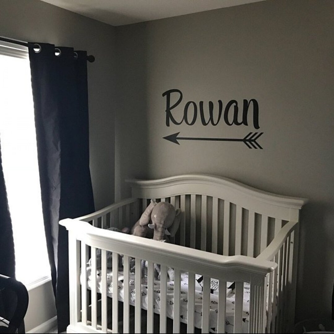 Personalized Arrow Name Vinyl Wall Decal - Boy Nursery Decor WW234 - Etsy