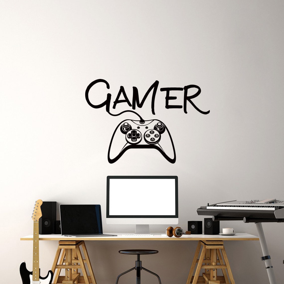 Gamer Wall Decal Video Game Decor Video Game Wall Decals Boys Etsy