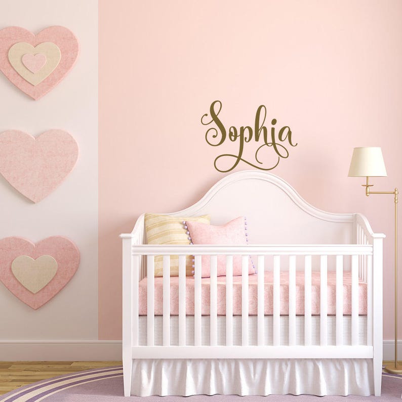 Baby Girl Nursery Wall Decal Gold Decal for Girls Room Decor Etsy
