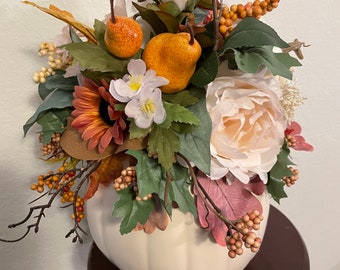 Fall Centerpiece, Fall Decor, Pumpkin Decor, Thanksgiving Centerpiece, Pumpkin Centerpiece, Autumn Centerpiece, Autumn Decor