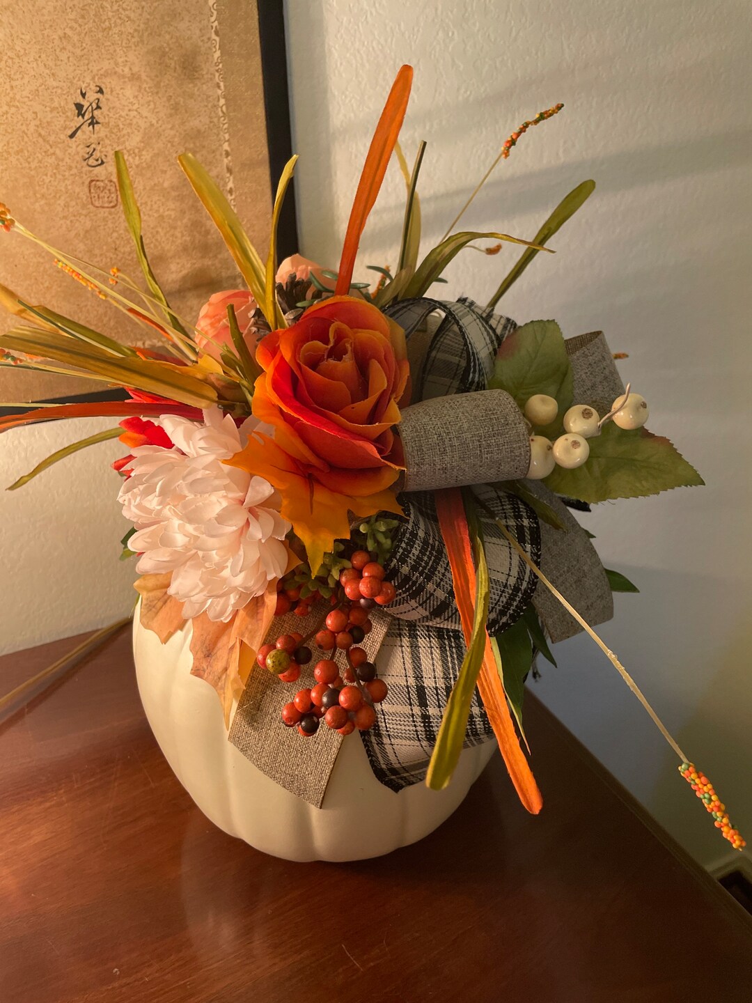 Fall Centerpiece, Fall Decor, Pumpkin Decor, Thanksgiving Centerpiece ...
