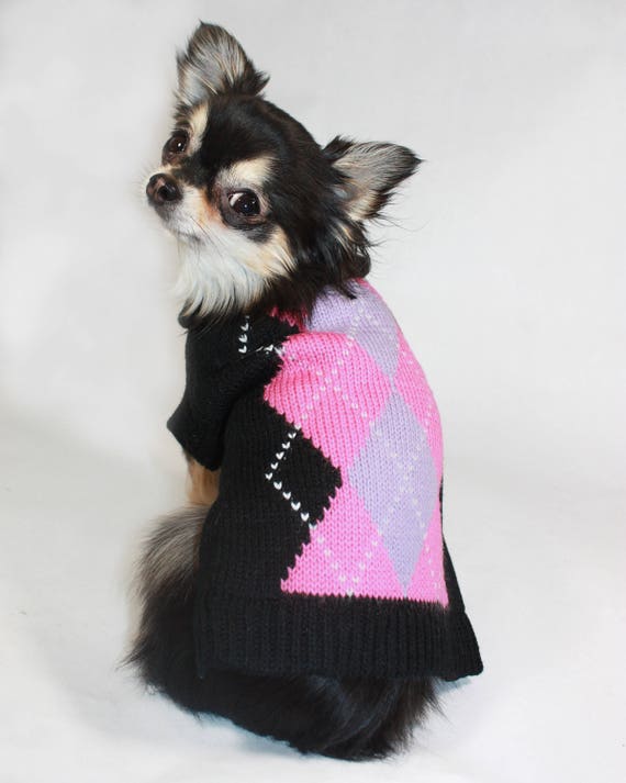 argyle dog sweater