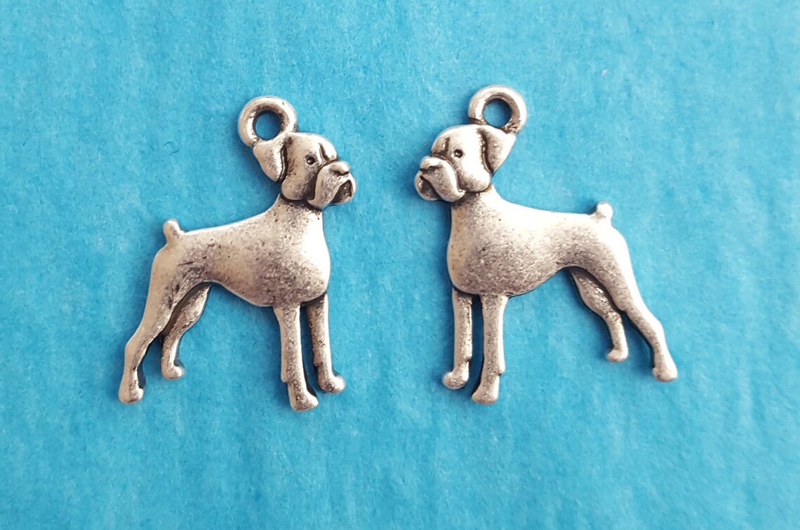Boxer Dog Charms floppy Ears Etsy