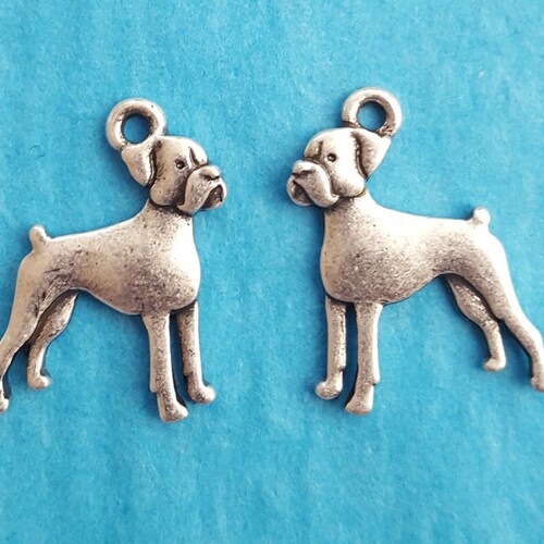 Boxer Dog Charms floppy Ears Etsy