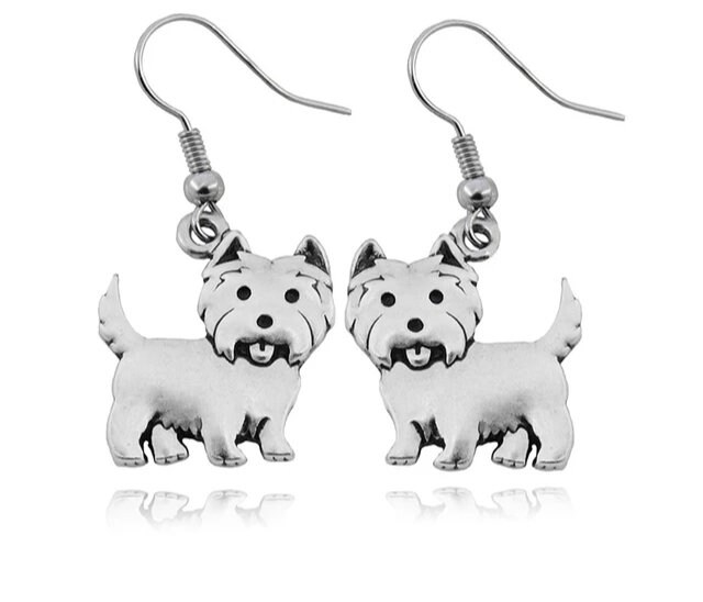 Westie earrings sale