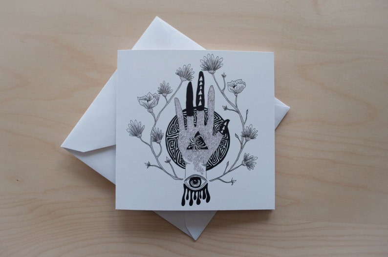 Floral Palm Illustrated Greeting Card