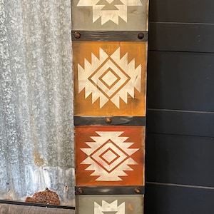 Unique wood sign / tribal Aztec sign / boho sign / western wood sign / rustic sign