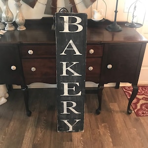 Huge Bakery sign / vertical bakery / vintage farmhouse sign / rustic wall decor / vertical sign