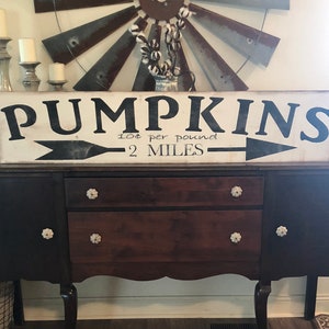 Rustic pumpkins for sale sign / pumpkin sign / fall sign / farmhouse fall decor / distressed fall sign / pumpkin signs