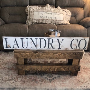 Large laundry sign / rustic laundry sign / farmhouse wall decor / laundry room sign / bathroom sign / farmhouse wall decor