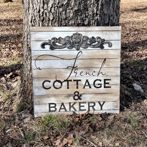 SALE / Ready to ship / French country sign / French cottage and bakery sign / French farmhouse sign / 20” x 20” sign
