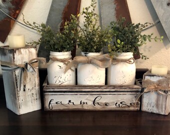 mason jar centerpieces etsy