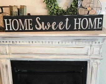 Home sweet home sign / 3 ft long / farmhouse Country wall decor / rustic distressed sign