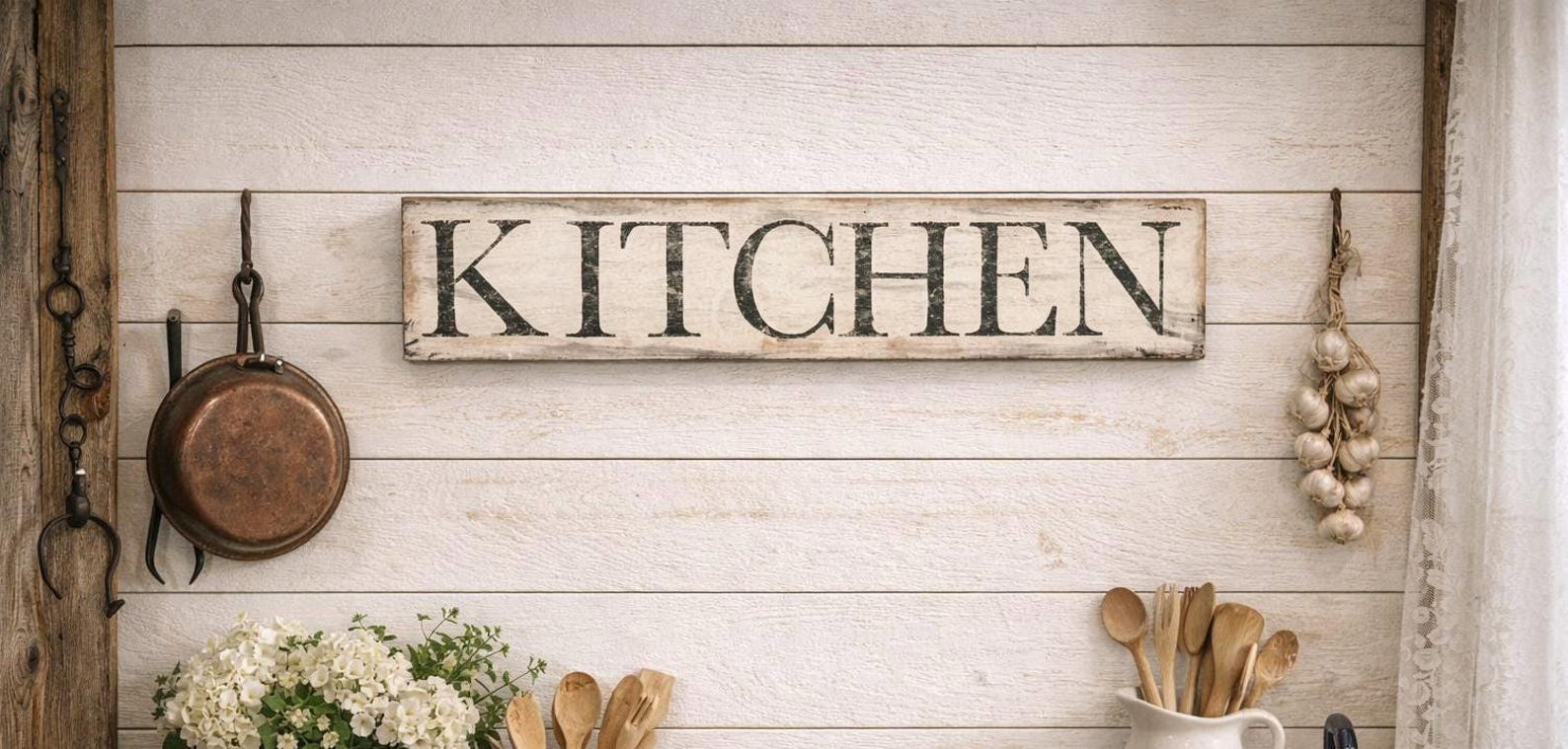 Hand-painted Kitchen Sign: Rustic Farmhouse Decor, 40