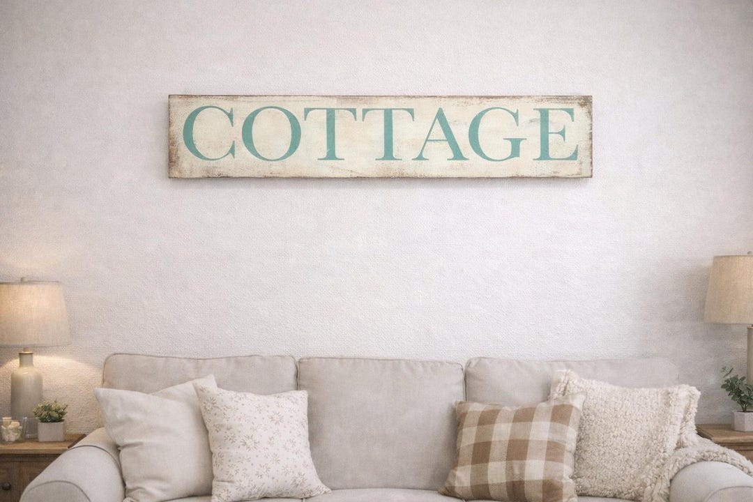 Hand Painted Cottage Sign, Rustic Farmhouse Decor - Etsy
