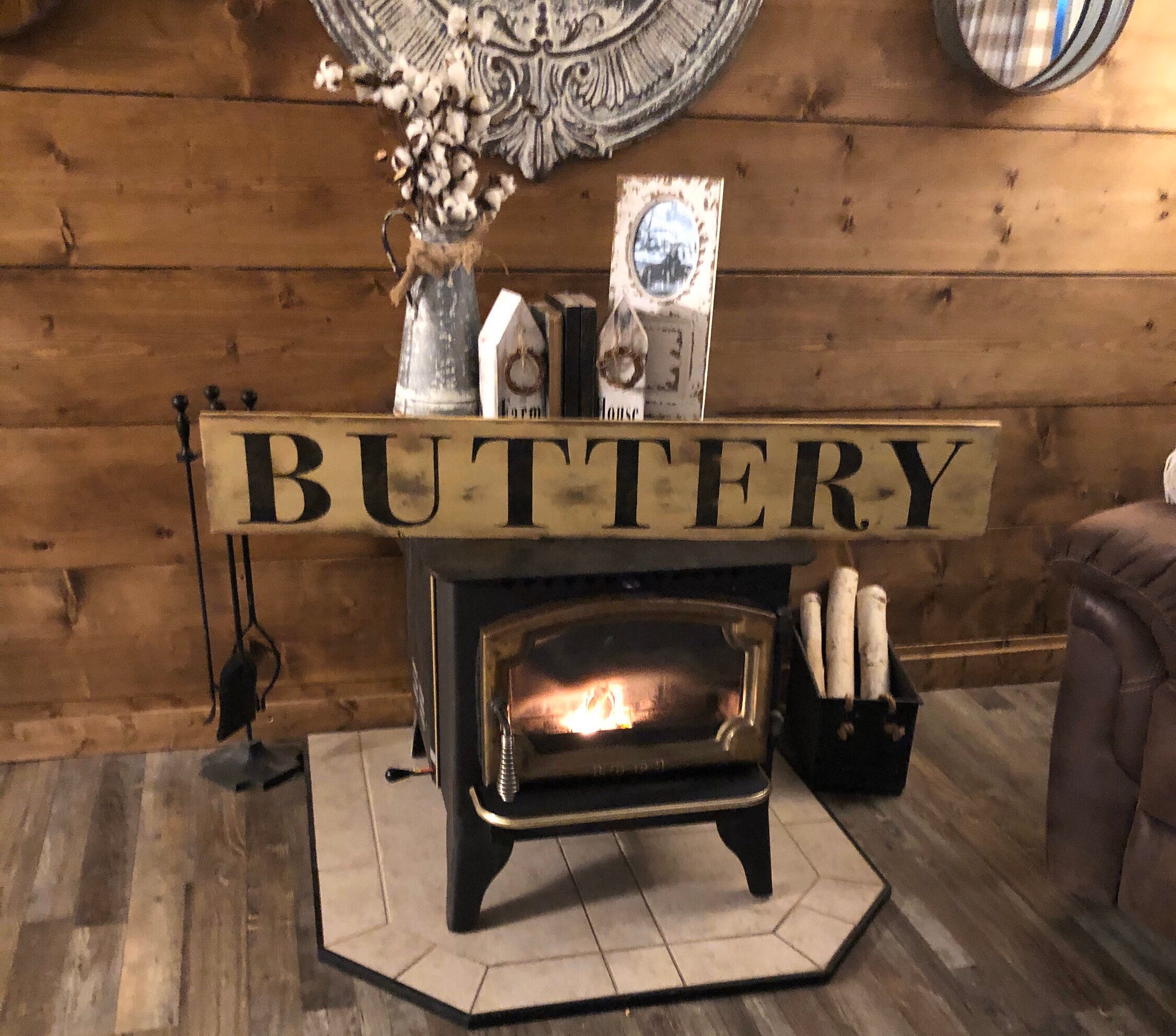 Buttery Sign / Farmhouse Sign / 4 Ft Primitive Sign / Farmhouse Wall ...